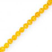 Round top faceted beads 6 mm Orange