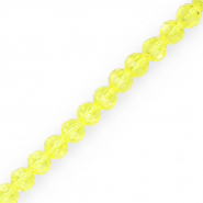 Round top faceted beads 8 mm Yellow