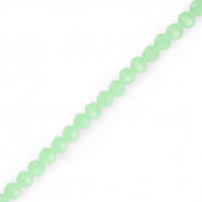 Round top faceted beads 4 mm Mint Green