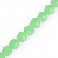 Round top faceted beads 10 mm Mint Green