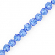 Round top faceted beads 10 mm Sky Blue