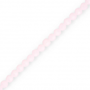 Round top faceted beads 4 mm Light Pink