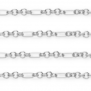 Stainless steel findings belcher chain figaro link Silver