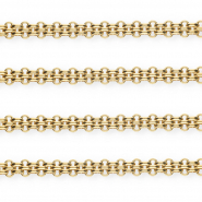 Stainless steel findings belcher chain bismarck link Gold