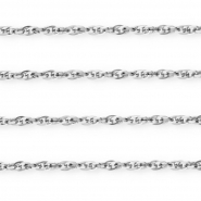 Stainless steel findings belcher chain twist Silver