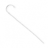 BY31® Stainless Steel findings earrings / creoles with loop Silver