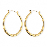 BY31® Stainless Steel findings earrings / creoles with 7 loops Gold