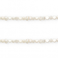 Imperfect freshwater pearls nugget round 5-6mm Natural White