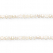 Imperfect freshwater pearls nugget round 7mm Natural White