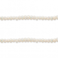 Imperfect freshwater pearls vertical threading hole 5mm Natural White