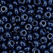 Preciosa glass seed beads 6/0-33080 Natural Opaque-Ultra Dark blue