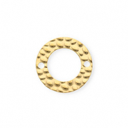Stainless steel findings connector round Gold