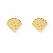 Stainless Steel findings earrings / earpins with loop Gold