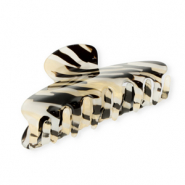 Hair accessories hair claw White-Gold-Black