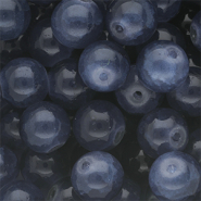 10 mm glass beads Denim Blue