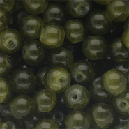 8 mm glass beads Army Green
