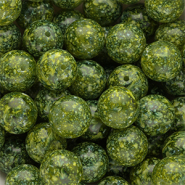 14 mm glass beads Multicolour Green