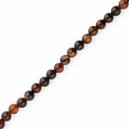 Natural stone beads Quartz 8mm Multicolour Dark Brown