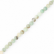 Natural stone beads Chalcedony (Quartz) 8mm matt Light Turquoise Multicolour