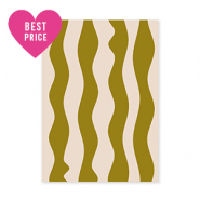 BY31® Jewellery cards waves Olive Green-Crème