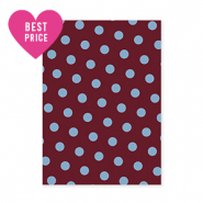 BY31® Jewellery cards dots Mahogany Red-Light Blue