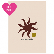 BY31® Jewellery cards "Just breathe" Crème-Dark Brown-Olive Green