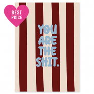 BY31® Jewellery cards "You are the shit" Brown-Créme-Light Blue