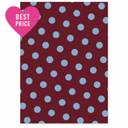 BY31® Jewellery cards dots Mahogany Red-Light Blue