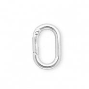 Keychain clasp findings oval Silver