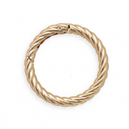 Keychain clasp findings ring twisted Gold