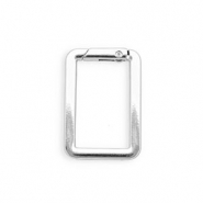 Keychain clasp findings rectangle Silver