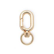 Keychain clasp findings oval Gold