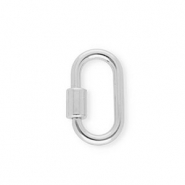Keychain findings lock oval Silver