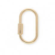 Keychain findings lock oval Gold