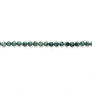 Natural stone beads Granite 8mm Turquoise Green-Black