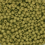 4 mm DQ acrylic beads shiny Olive Green
