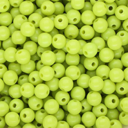 6 mm DQ acrylic beads shiny Lime Green