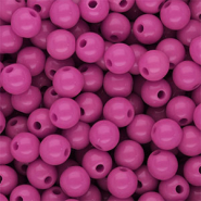 8 mm DQ acrylic beads shiny Magenta