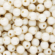8 mm DQ acrylic beads shiny Off White