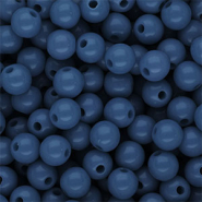 8 mm DQ acrylic beads shiny Teal Blue