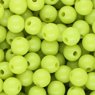 10 mm DQ acrylic beads shiny Lime Green
