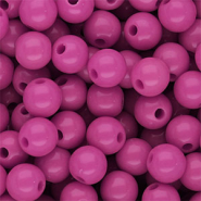 10 mm DQ acrylic beads shiny Magenta