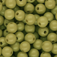 10 mm DQ acrylic beads shiny Olive Green