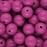 12 mm DQ acrylic beads shiny Magenta