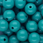 14 mm DQ acrylic beads shiny Turquoise