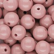 14 mm DQ acrylic beads shiny Vintage Pink