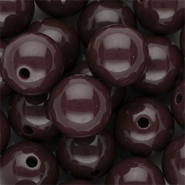 16 mm DQ acrylic beads shiny Dark Brown
