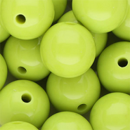 18 mm DQ acrylic beads shiny Lime Green