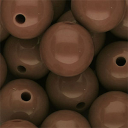 18 mm DQ acrylic beads shiny Brown