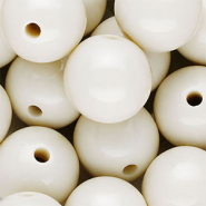 18 mm DQ acrylic beads shiny Off White